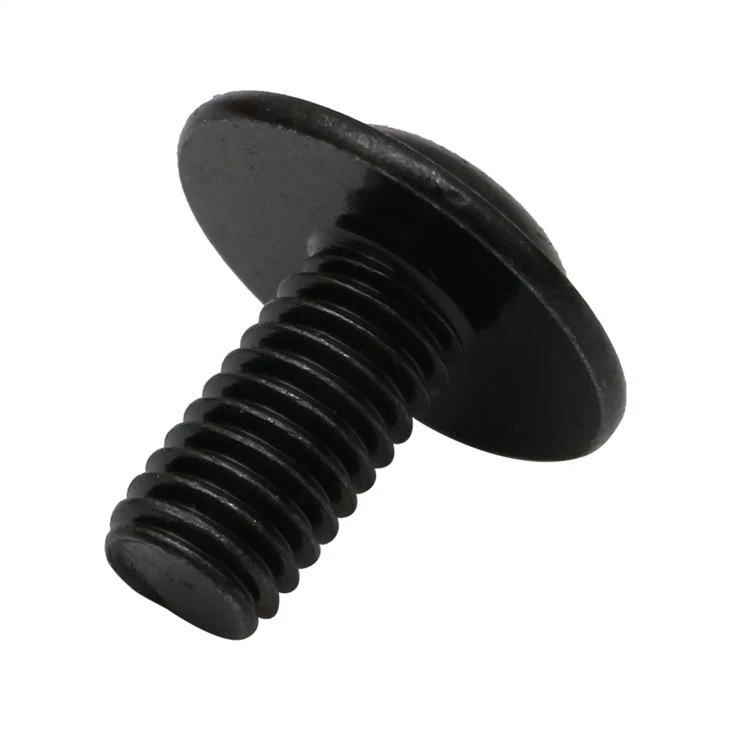Black zinc plated phillips pan head machine screw with big washer